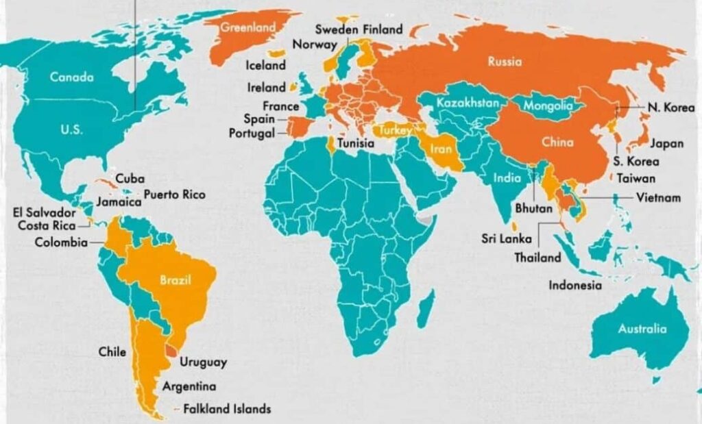 Страны достигшие пика численности населения