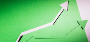 Финансовый график курсов с положительной динамикой