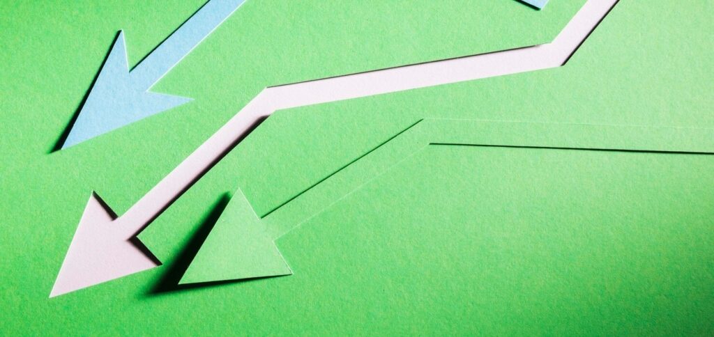 Иллюстрация падения курса на графике