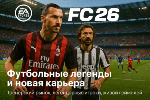 EA Sports FC 26 меняет правила — тренерский рынок, легендарные игроки и живой геймплей.