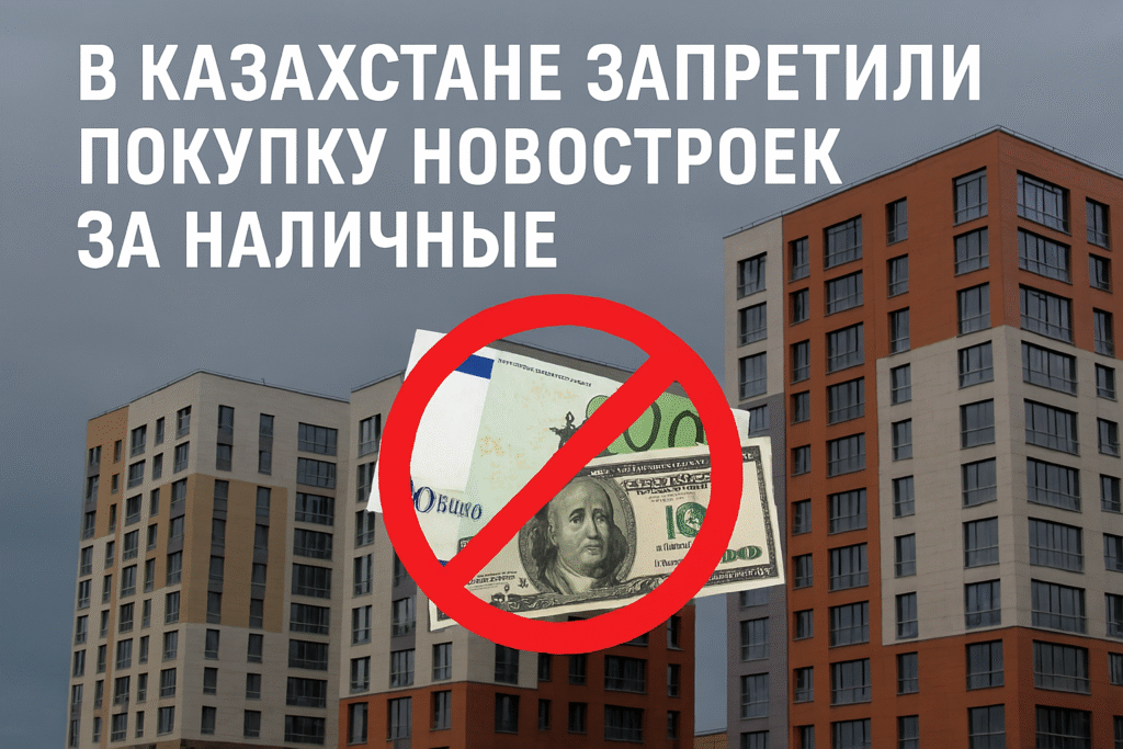 В Казахстане запретили покупку новостроек за наличные