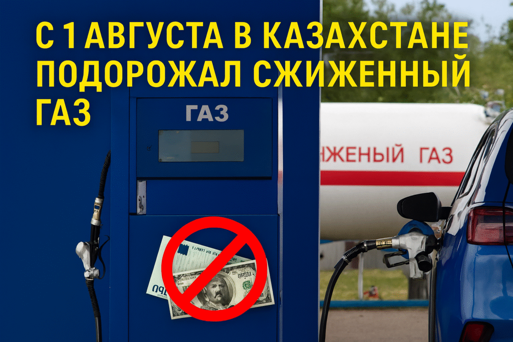 С 1 августа в Казахстане подорожал сжиженный газ