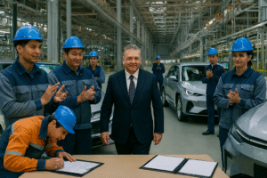 Узбекистан запустил электромобили