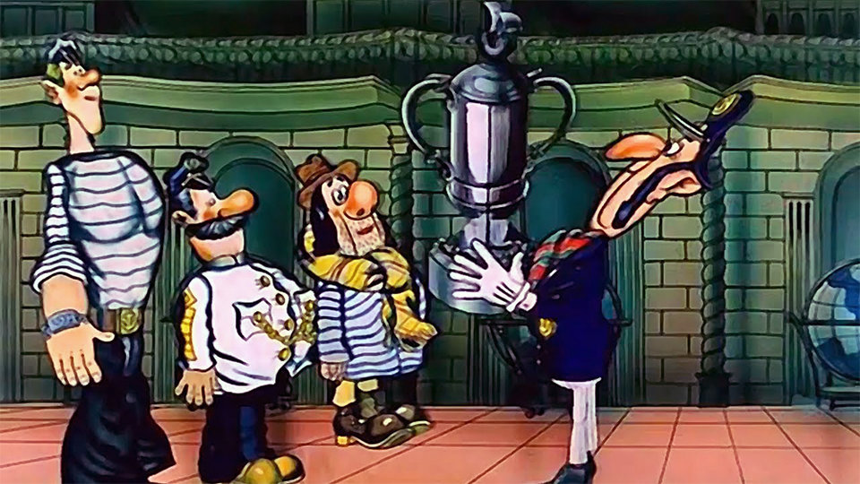 Стоп кадр из мультфильма "Приключения капитана Врунгеля"