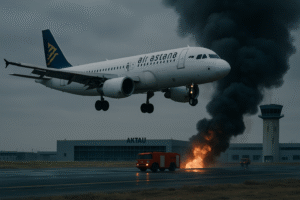 Экстренная посадка KC 859 в Актау