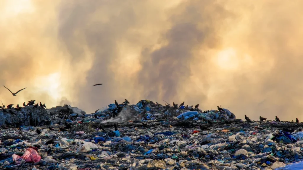 Пожар на свалке под Алматы