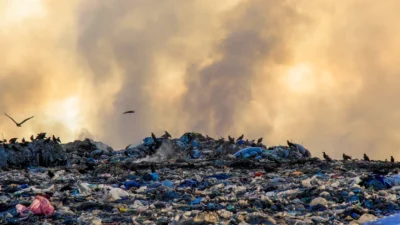 Пожар на свалке под Алматы