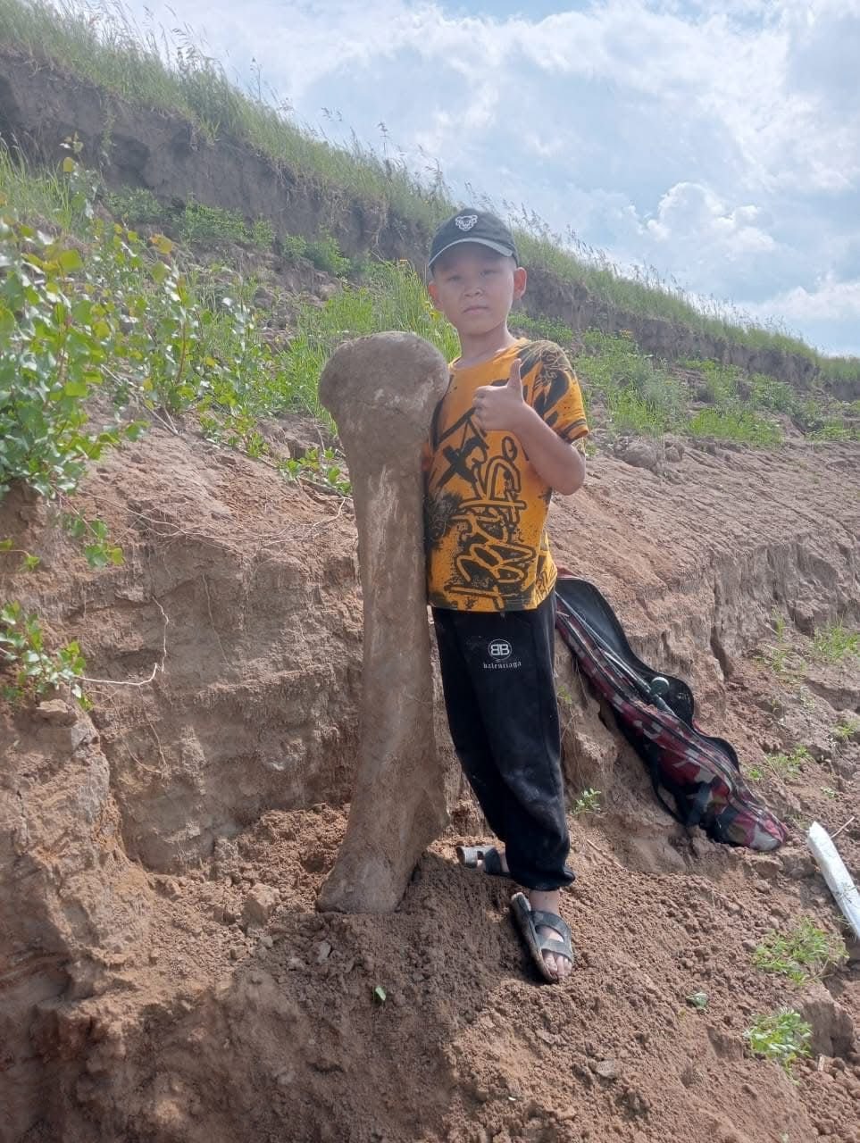 Кость мамонта найдена на берегах Есиля