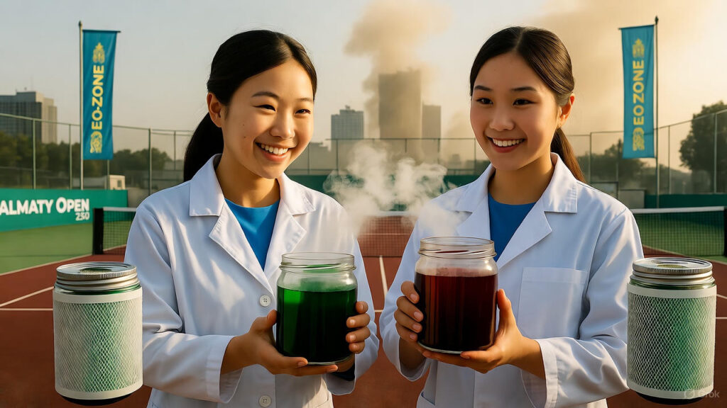 Алматинские школьницы создали чернила из смога