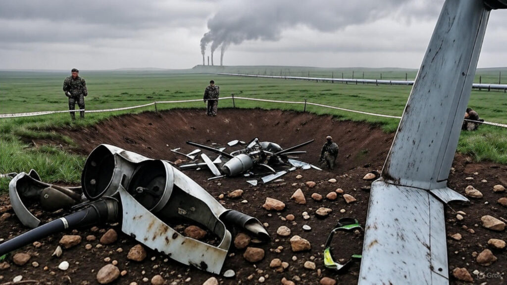 В ЗКО зафиксировано падение БПЛА с украинской маркировкой