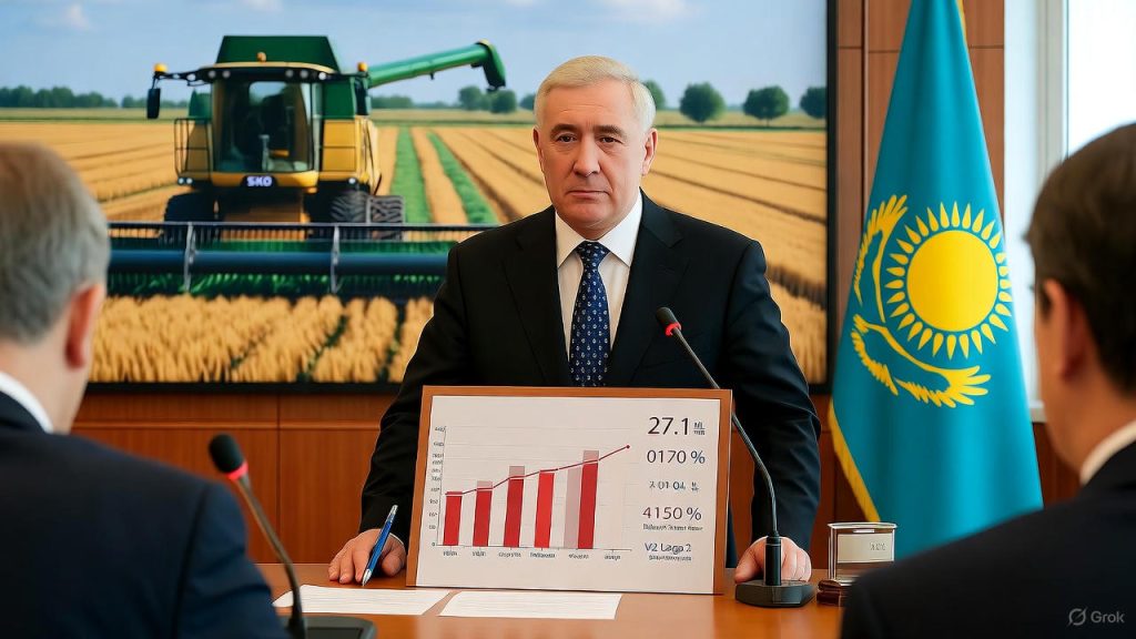 Бектенов поблагодарил фермеров за рекордный урожай