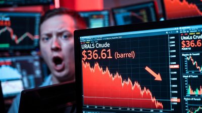 Цена российской нефти Urals рухнула до $37 за баррель