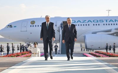 Токаев прибыл в Узбекистан с государственным визитом