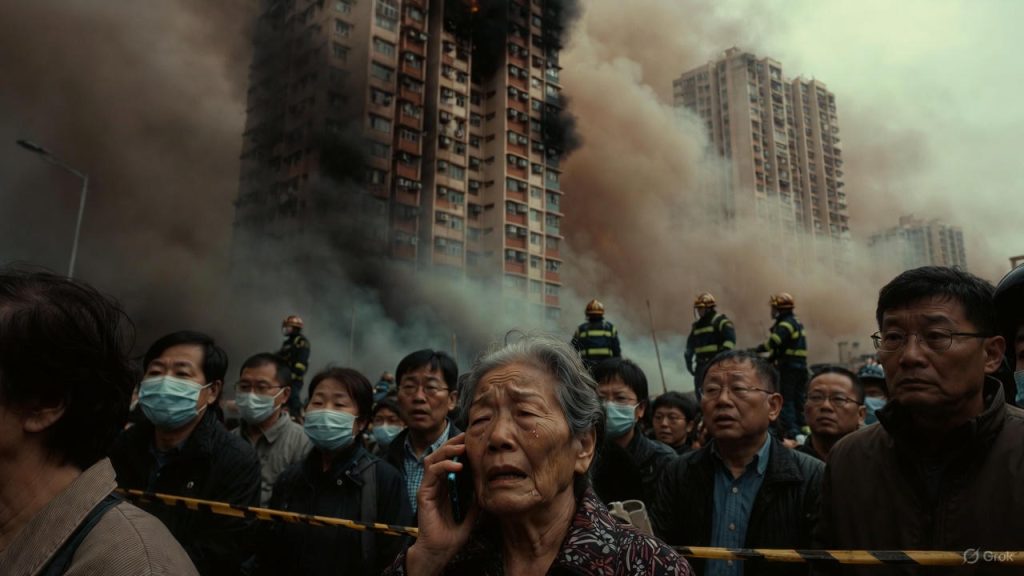 Пожар в жилом комплексе Гонконга