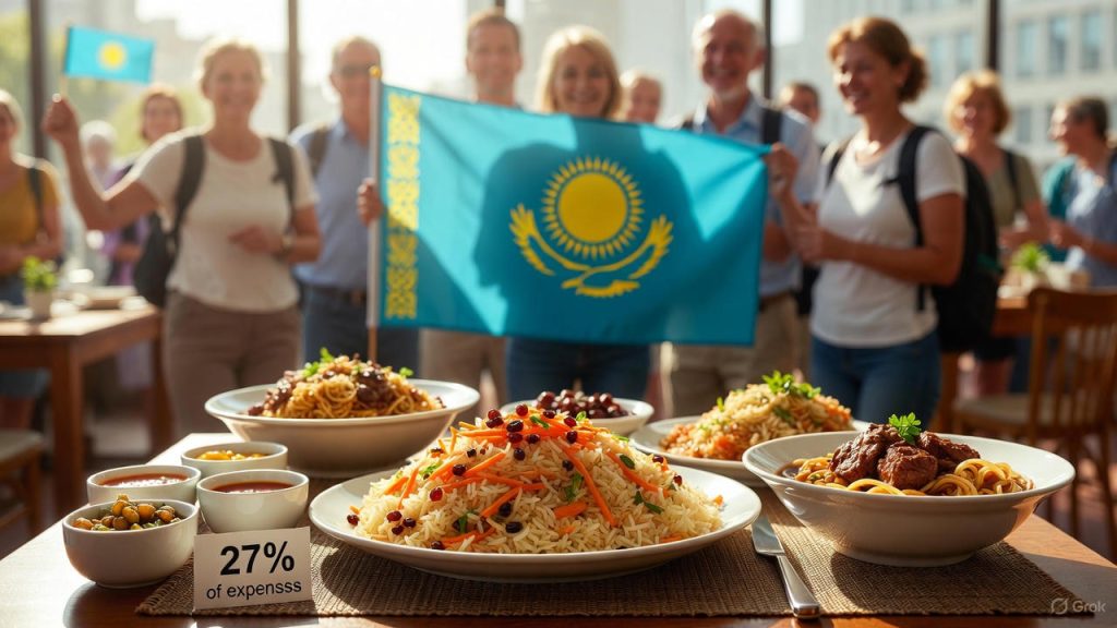 Треть расходов туристов в Казахстане — на еду
