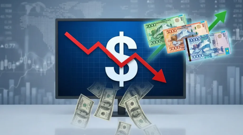 Падение курса доллара к тенге