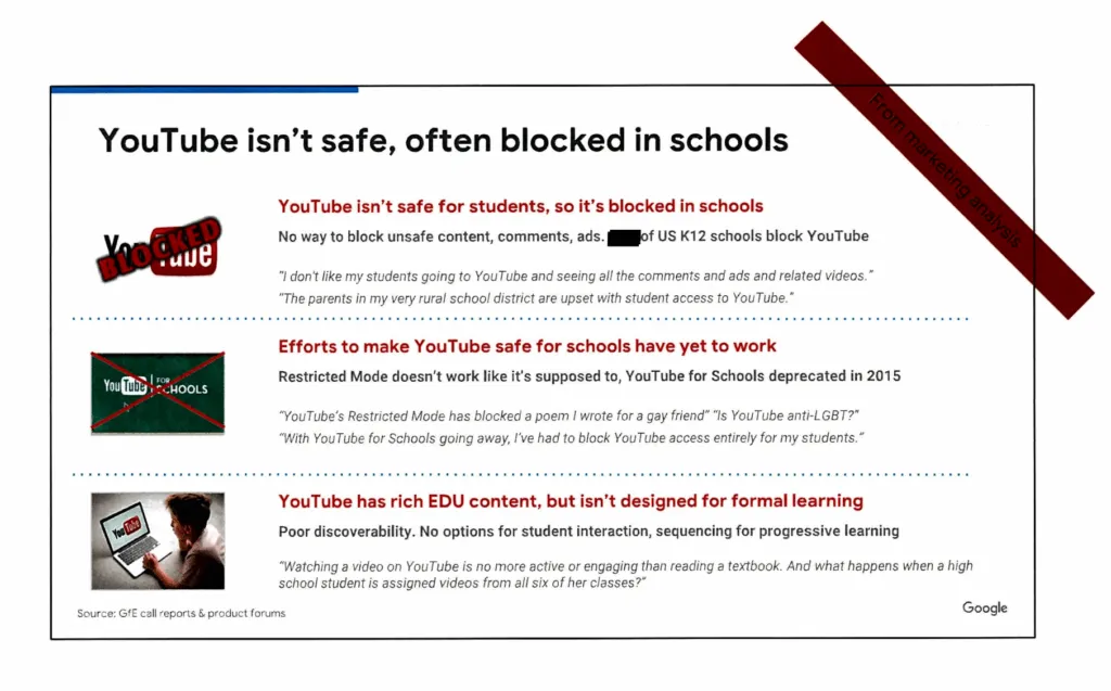 Усилия, направленные на то, чтобы сделать YouTube безопасным для школ, еще не сработали