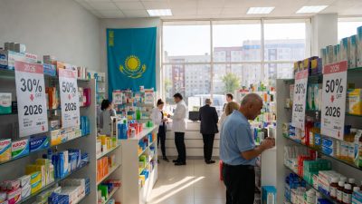 Лекарства в Казахстане подешевели в среднем на 26,5%